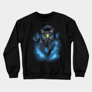 Walking in Starlight | Cosmic Cat Crewneck Sweatshirt